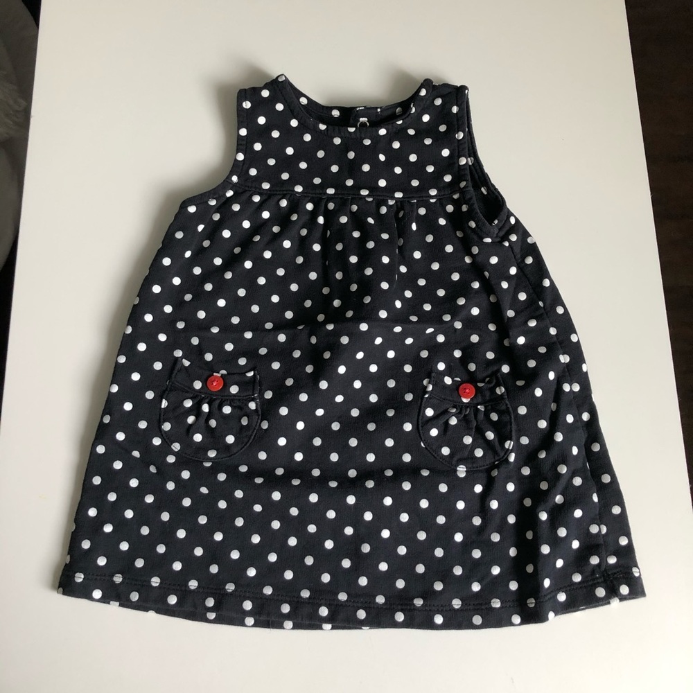 18M Girls: Black & White Polka Dot Dress